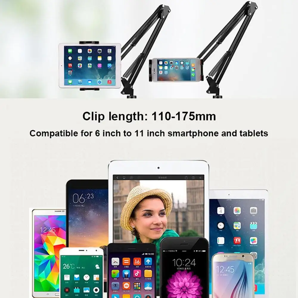 6 Om 11 дюймов планшет Houder Voor Ipad подставка 2 3 4 Air Mini Ondersteuning Lange Arm Mobiele Telefoon