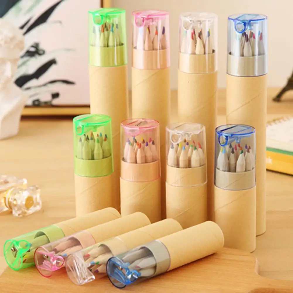 

6/12Pcs Kid Student Artist Pencils Sharpener DIY Writing Drawing Sketching Tool
