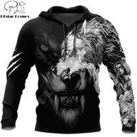 dark wolf tattoo 3d all over printed fashion hoodies men sweatshirt unisex zip pullover casual jacket tracksuit dw0241