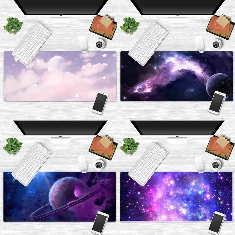 

Universe Starry blue purple Sky Comfort Mouse Mat Gaming Mousepad Desk Table Protect Game Office Work Mouse Mat pad