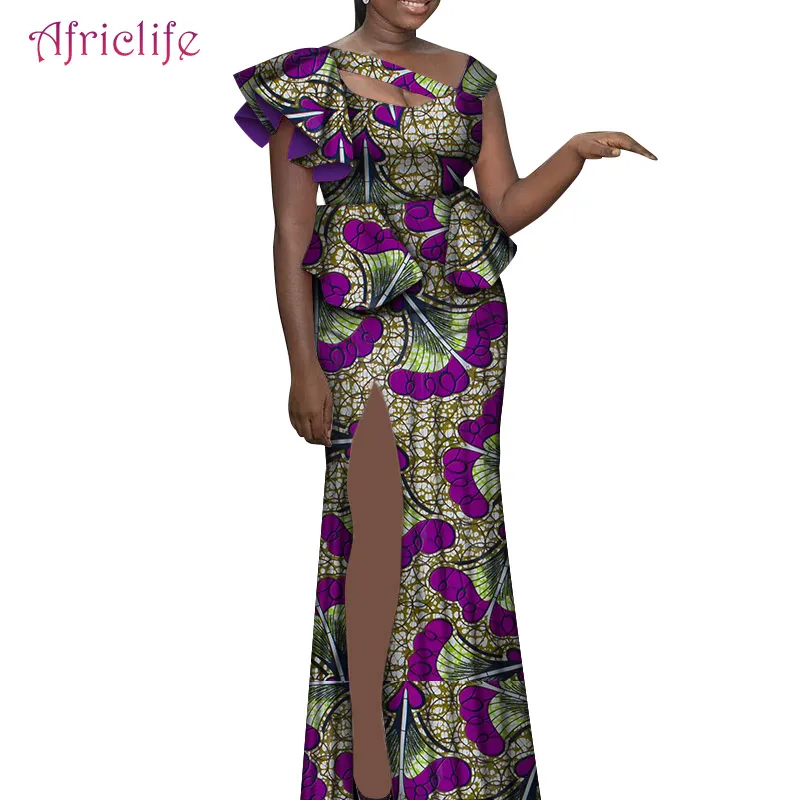 

Two Pcs African Women Skirt Sets Dashiki Ankara Plus Size Clothing WY7580