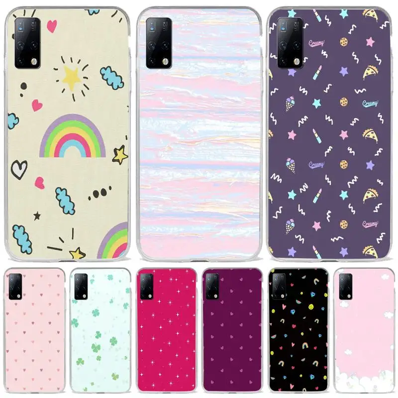 

Cute pattern stitching Phone Case For Samsung s7 s8 s9 s10 s20 s4 s5 s6 A51 A71 A21 plus Cover Fundas Coque