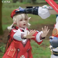 Hot Game Genshin Impact Klee Kids Cosplay Costume Lovely Children’s Wear Uniform Christmas Activity Party Role Play Clothing