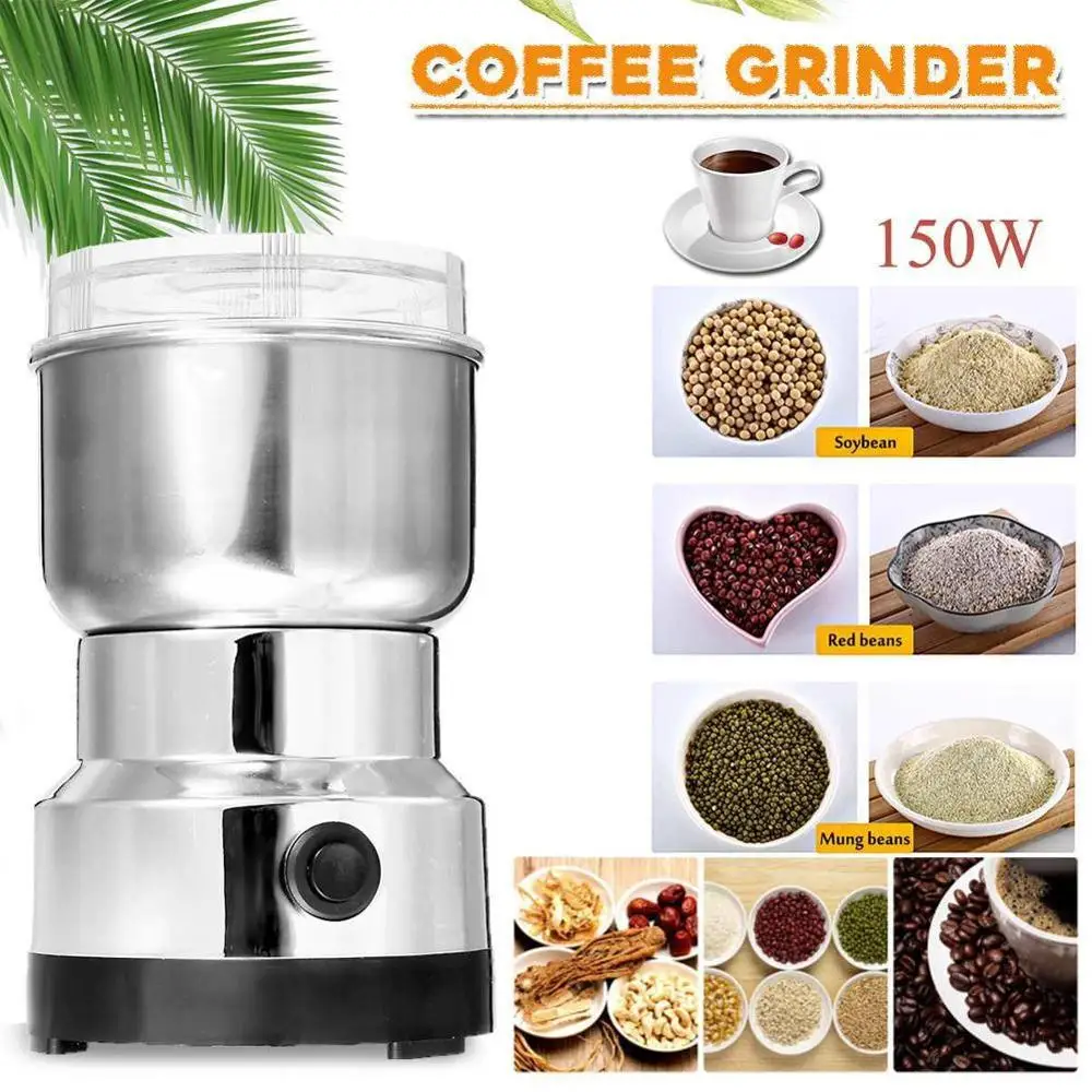 

Coffee Mill 220V Steel Mill Grind Beans Nuts Seasonings mill Plug steel EU/AU/US/UK Z0L4