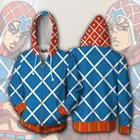 Кардиган с капюшоном на молнии для косплея, с 3D-принтом