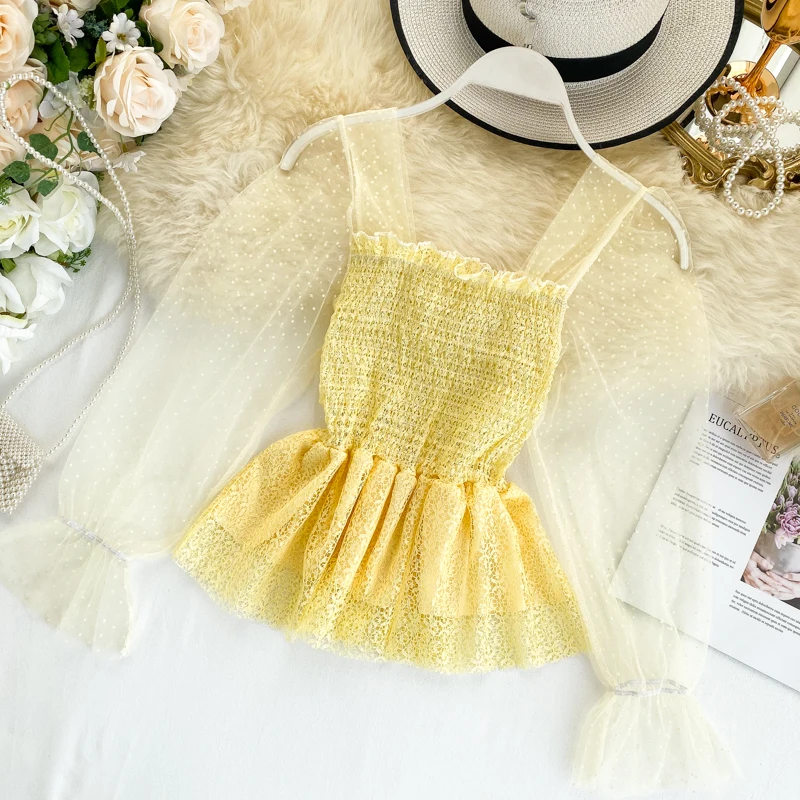 MUMUZI Топы женские Французский Ретро квадратный воротник блуза эластичная талия