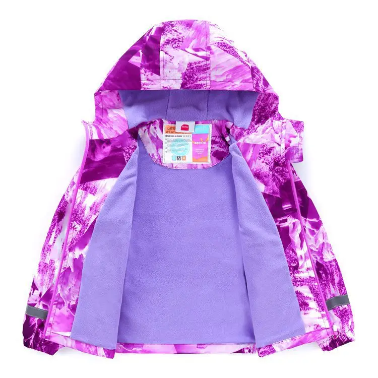 Новинка; детская одежда; сезон весна-осень; ветронепроницаемые водонепроницаемые спортивные куртки для маленьких девочек; верхняя одежда; флисовые пальто