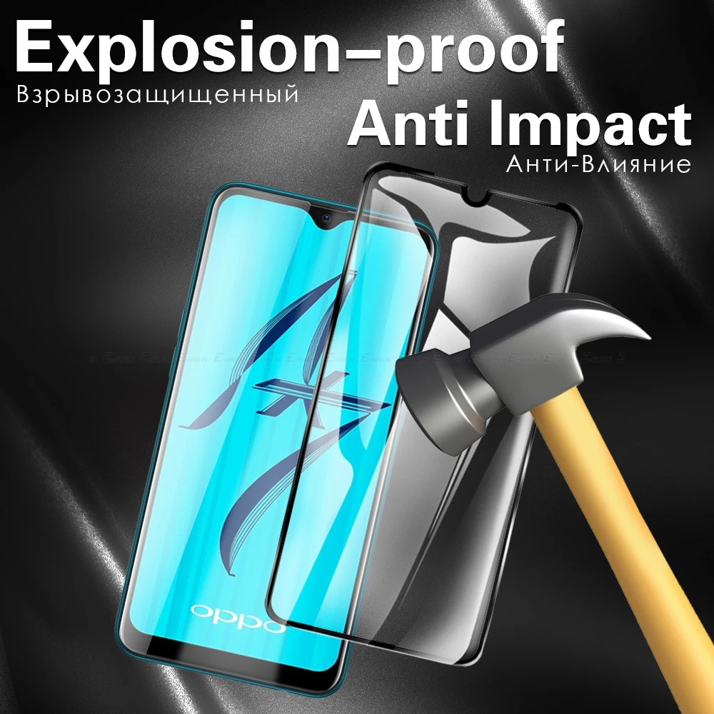 Закаленное стекло для OPPO A9x A7 A8 AX7 AX5 AX5s A5s A5 A9 2020 A3s Полное покрытие экрана Защитная