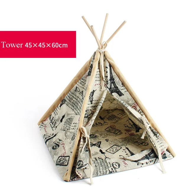 

Палатка для домашних животных, деревянная палатка для путешествий, улицы, дома, домик для кошек и собак, с ковриком, товары для питомцев