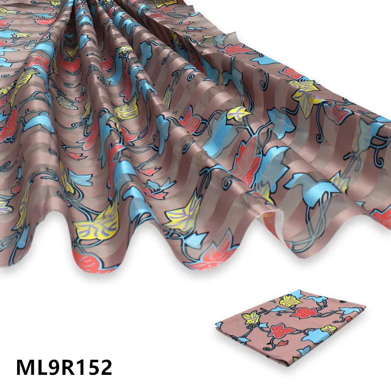 

LIULANZHI 2021 nigerian 4 yards ribbon fabric organza match 2 yards polyester prints african ribbon set fabrics ML9R115-152