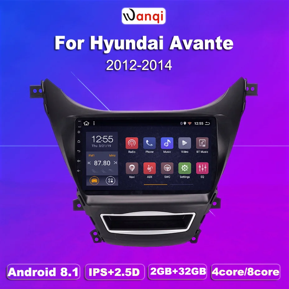 2G ram 32G rom 9 дюймов Android 8 1 Автомобильная dvd навигационная система для hyundai Elantra Avante 2012