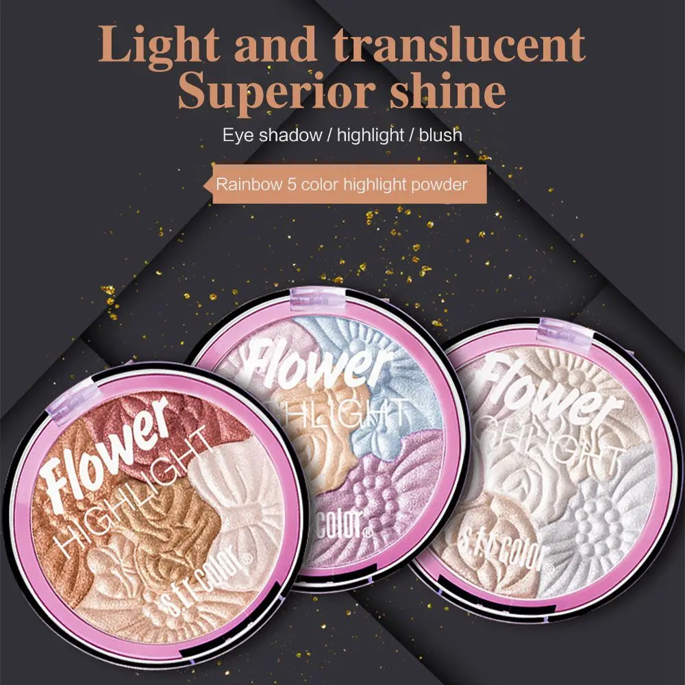 Хайлайтер для макияжа палитра блестящих теней профессиональный пигмент лица и