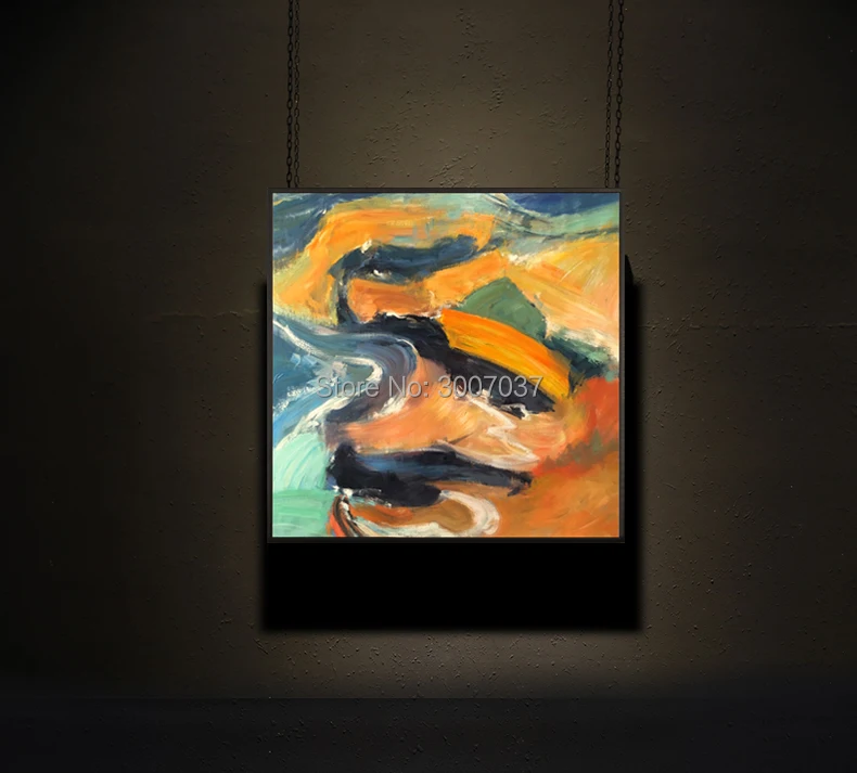Бесплатная доставка современной ручной живописи маслом на холсте для декора гостиной, ручная работа, абстрактное красочное художественное изображение.