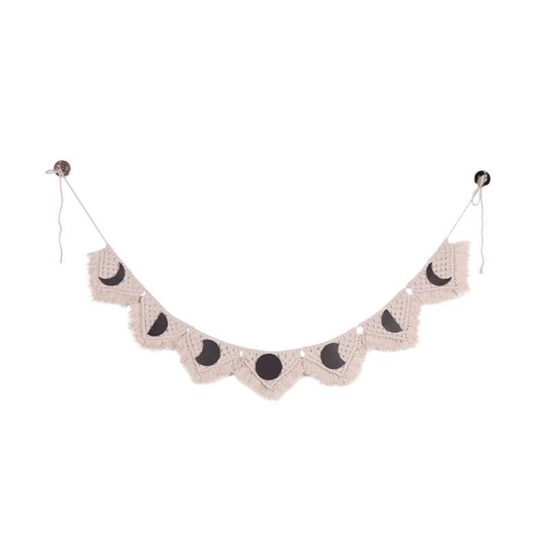 Макраме с бахромой мусульманский лунный Затмение подвесной гобелен украшение