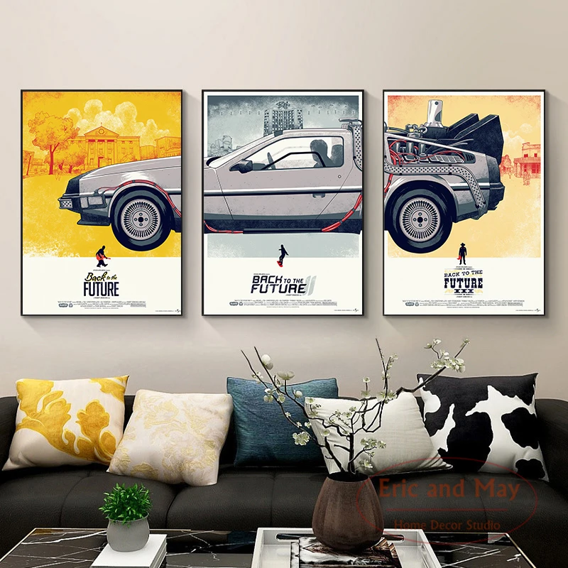 

Back to the Future Poster Classic Canvas Painting Wall Art Print Modern Vintage Poster Wall Pictures For Living Room Decor