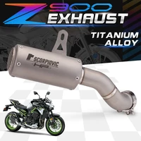 titanium for kawasaki z900 2017 2018 2019 2020 2021 motorcycle exhaust muffler middle link pipeconnect motorcycle exhaust