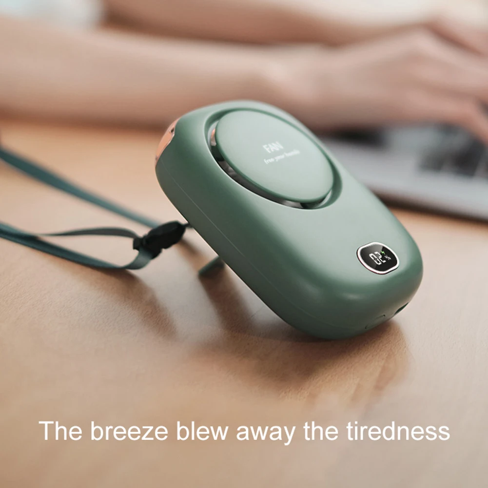 

Mini Portable Bladeless Neck Fan USB Rechargeable Silent Cooling Fans 3 Speeds Adjustable Waist Fan Outdoor Travel Air Cooler
