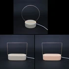 Основание для светодиодного дисплея ручной работы, 3D акриловая резьба по дереву, теплая подставка для ночного освесветильник, кристалл, художественное стекло, подставка для ночного освесветильник