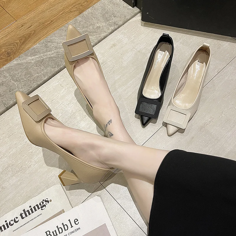 

Women Shoes 2021 Spring Pumps High Heels Stiletto Latest Pointed Wedge Lace-Up Slip On Sexy Sandals Footwear Basketball Platform