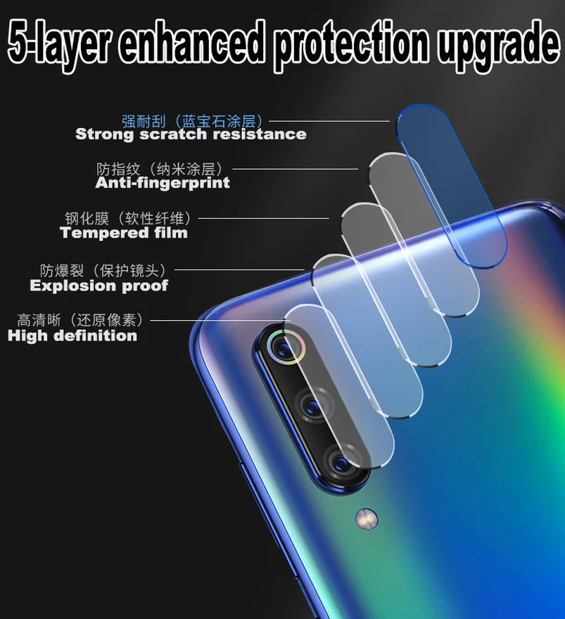 Закаленное стекло для камеры Xiaomi Mi 9 Mi9 MI9 SE redmi note 7 pro защитная пленка 2.5D с