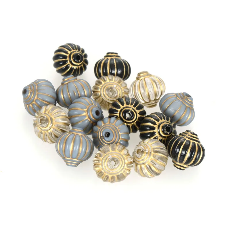 30 шт. акриловые бусины разделители в полоску античном стиле|beads for diy|loose beadsdesigner beads