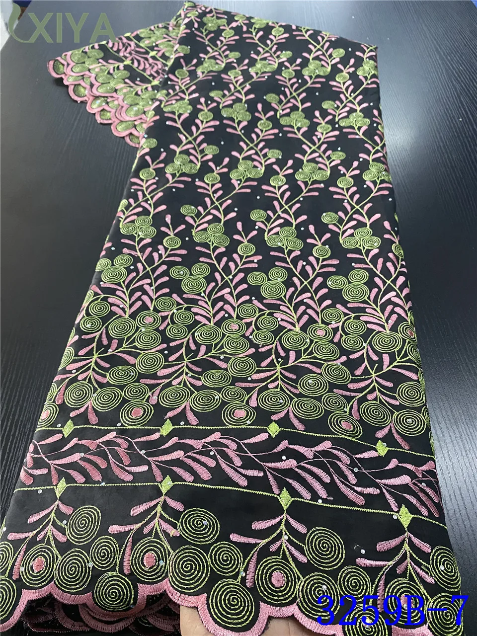 

African Cotton Lace with Stones Newest Swiss Voile Lace in Switzerland Embroidery Nigerian 100% Cotton Lace Fabrics APW3259B