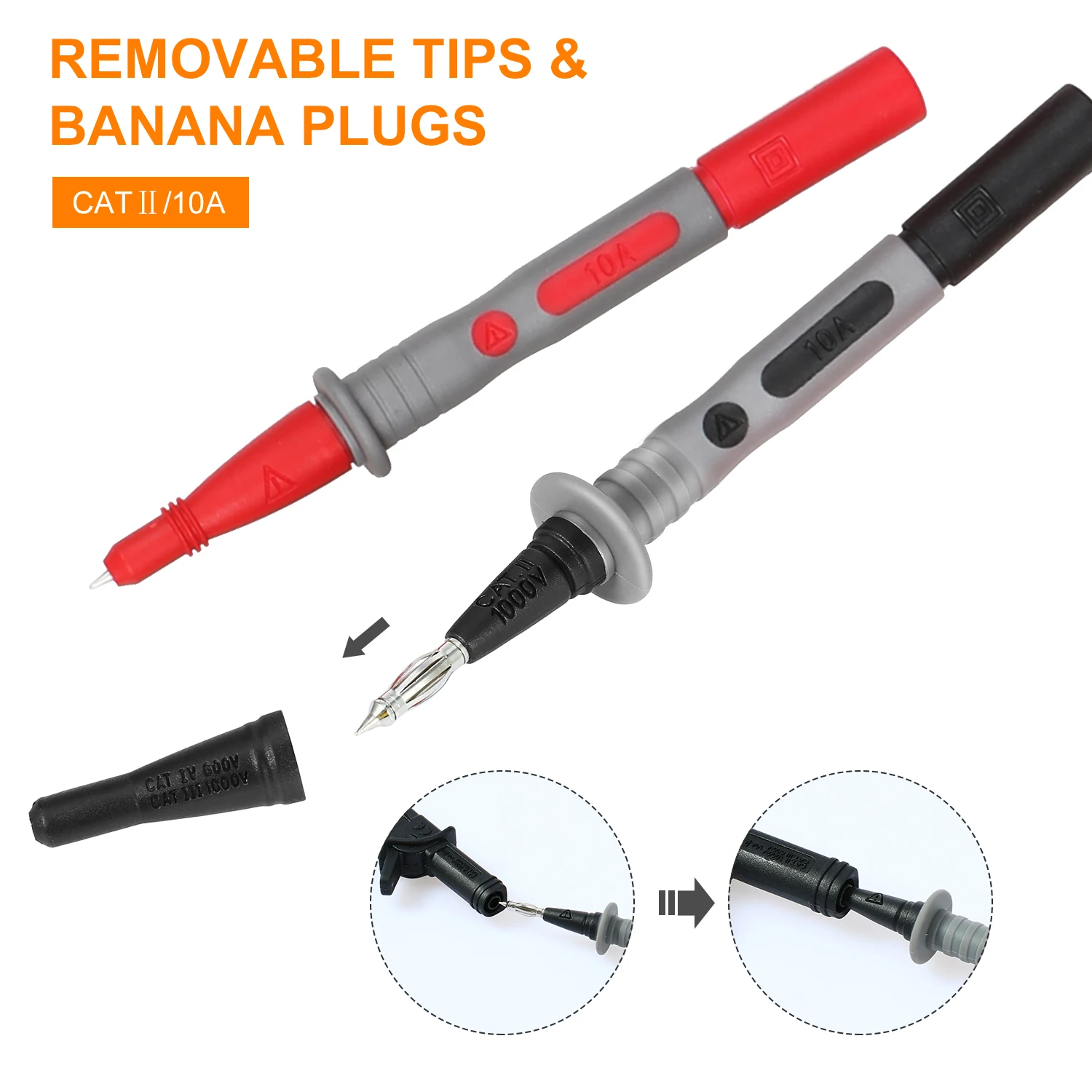 

KKmoon 21pcs Test Lead Probe Kit Test Probes for Multimeter with Alligator Clips Replaceable Probes Pins Accessories Kit