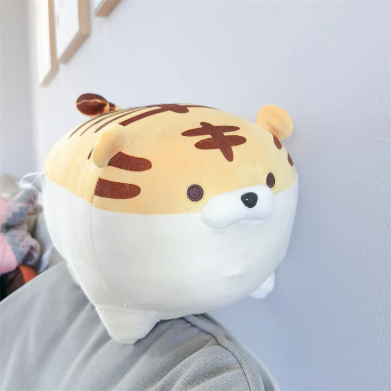 

40cm Japanese Style Fat Tiger Plush Toy Stuffed Animal Soft Hug Pillow Plushies Tigers Doll Room Decor Gift Child Girl Washable