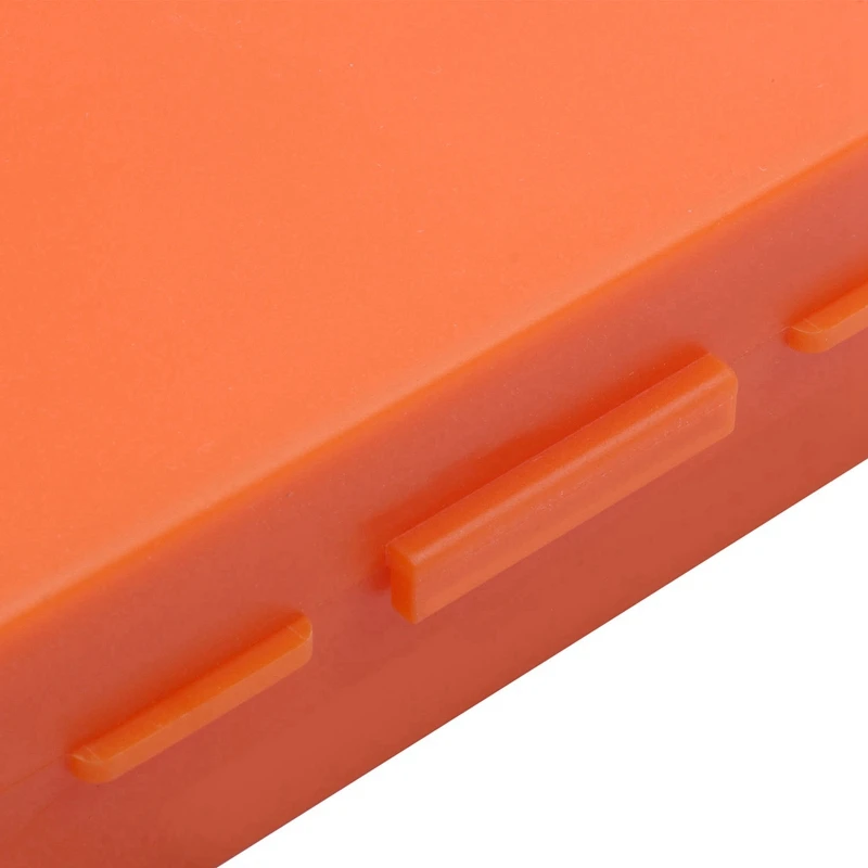 

Plastic Rectangle Hold 100 Slide Microscope Box,orange