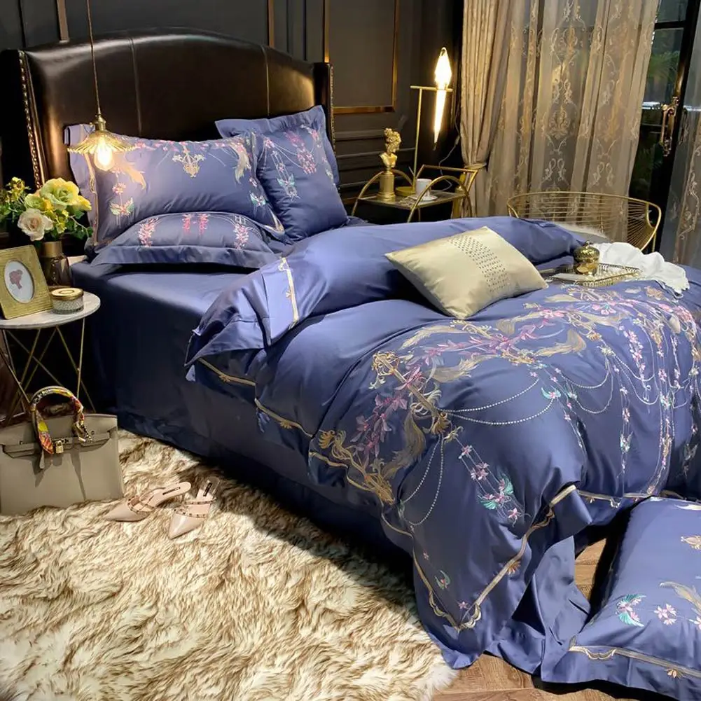 

Svetanya 100 Egyptian Cotton Bedding Set Embroidery Bedlinen Queen King Size Duvet Cover Fitted Sheet Pillow Shams