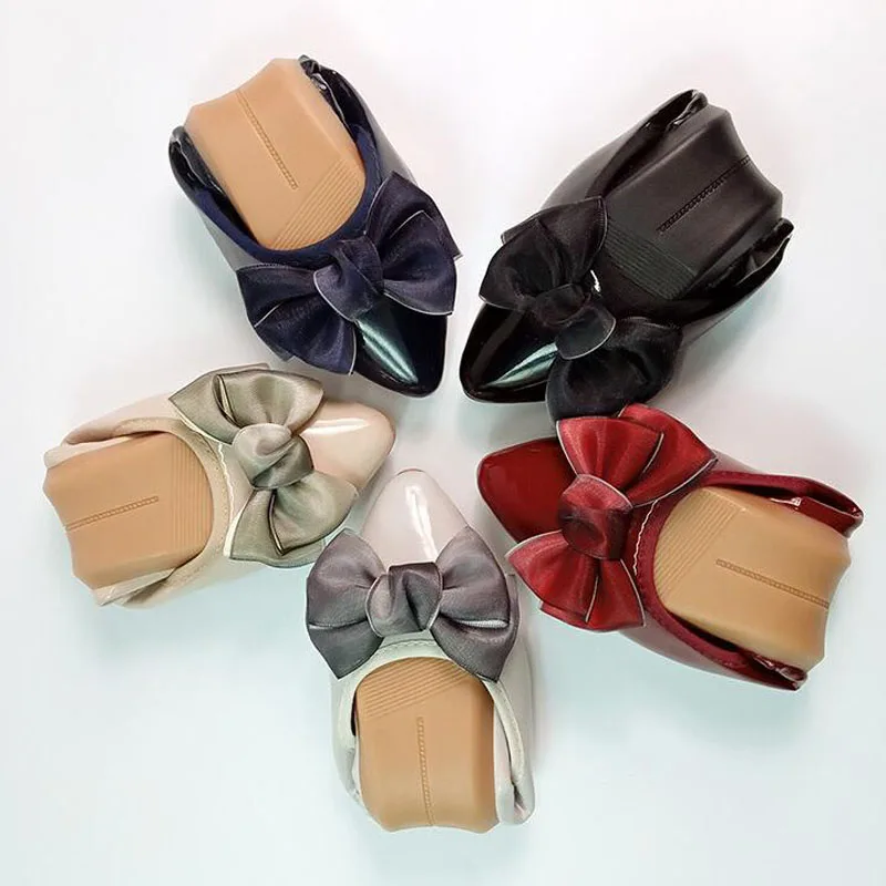 Spring 2019 New Large Size Ballet Dance Women Shoes Round Head Shallow Mouth Egg Roll Flat Leather Daily Leisure P-8 | Обувь