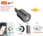 Замок дверной с большим мотором Tuya Zigbee M501 для домашней автоматизации, цилиндрический замок для входной системы с Bluetooth и Европейской версией