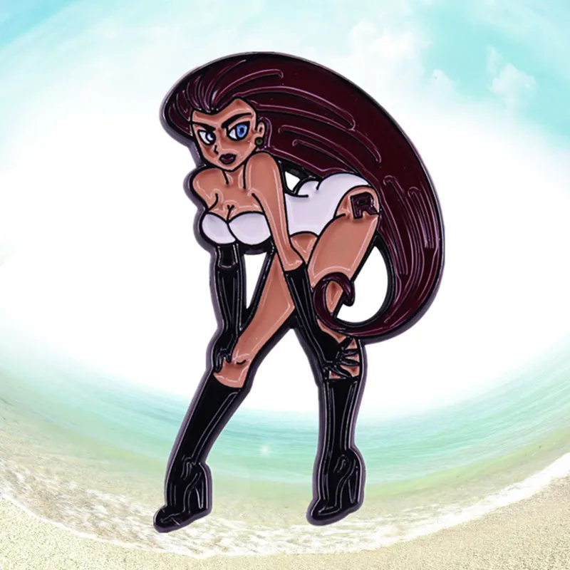 Команда ракета Джесси Карманный Монстр Эмаль Булавка Джеймс и мейт пытается