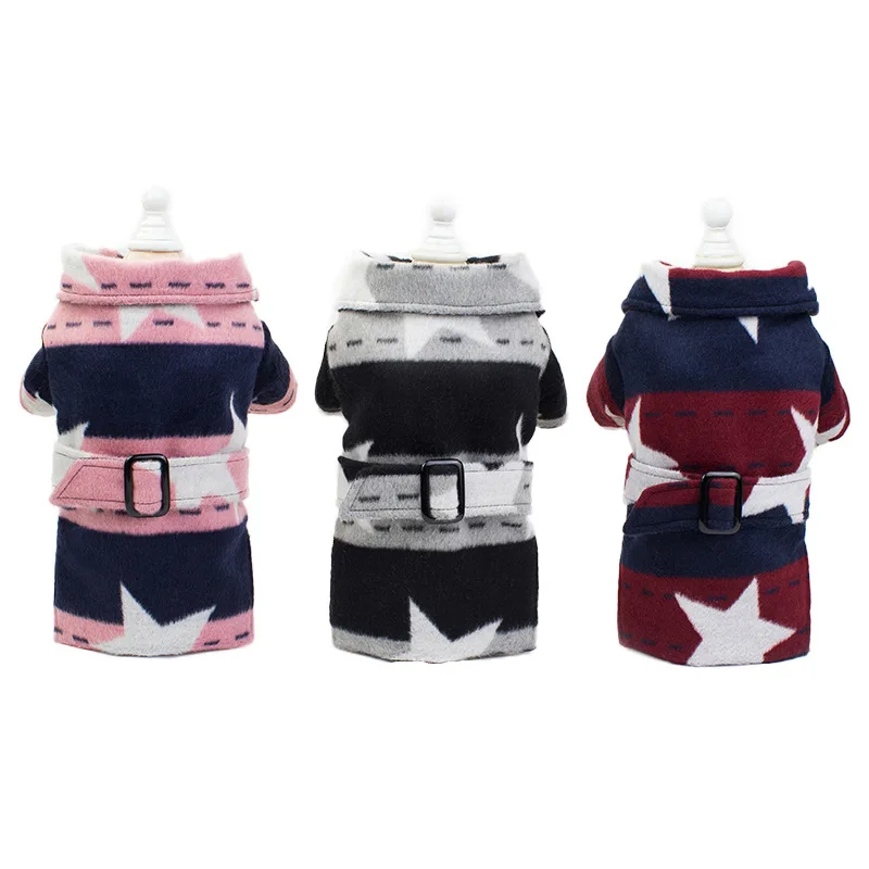 Теплая одежда для собак зимний наряд домашних животных шерстяное пальто куртка