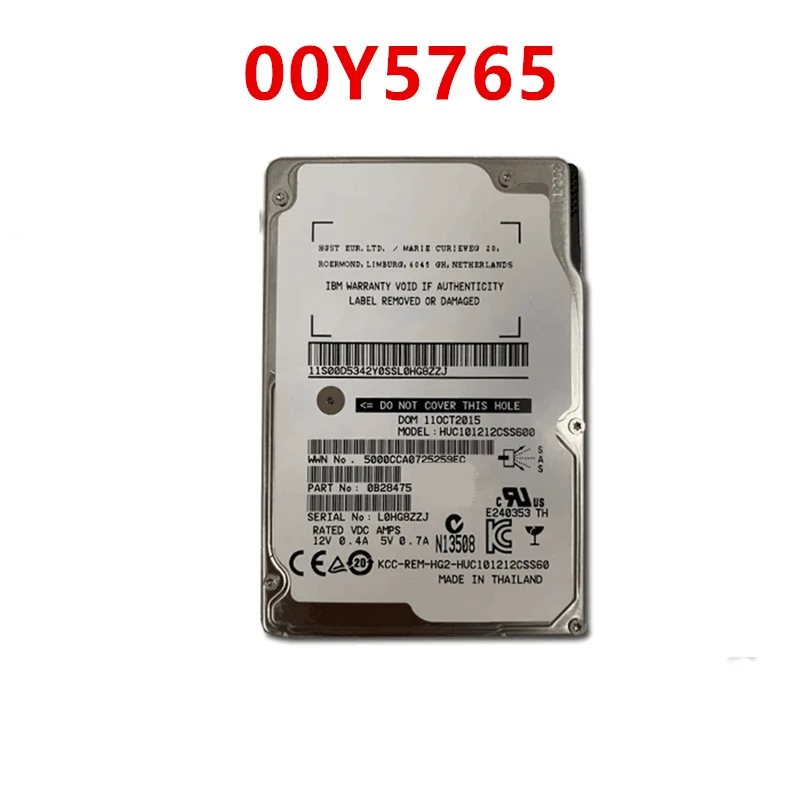 

Original New HDD For IBM V5000 1.2TB 2.5" SAS 6 Gb/s 64MB 10000RPM For Internal HDD For Server HDD For 00Y5765 00Y5788