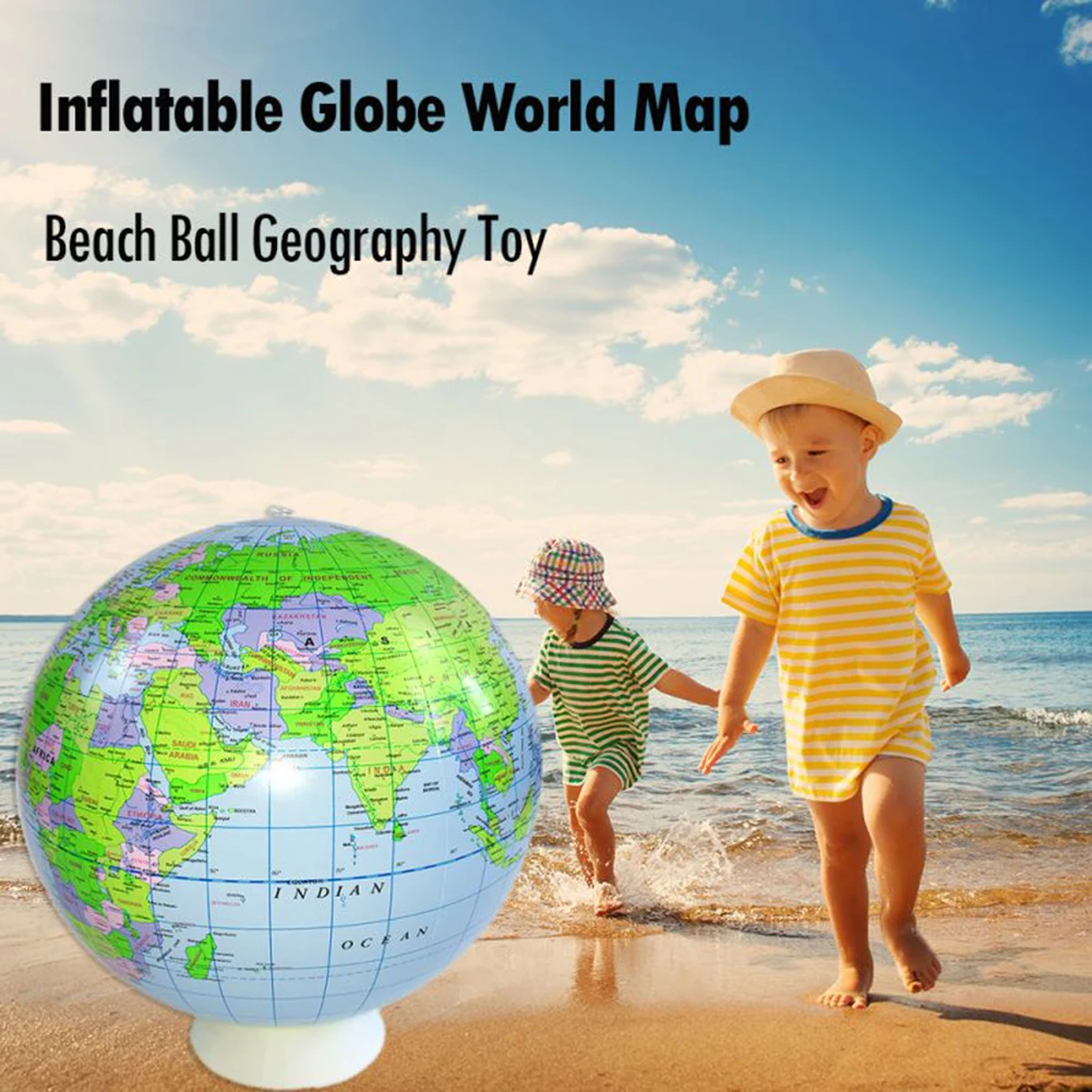 30cm Inflatable World Globe Earth Map Ball Educational Supplies Ocean Kids Learning Geography Toy глобус | Канцтовары для