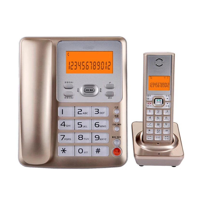 expandable cordedcordless phone system with answering system caller id base station cordless 1 handset landline telephone free global shipping