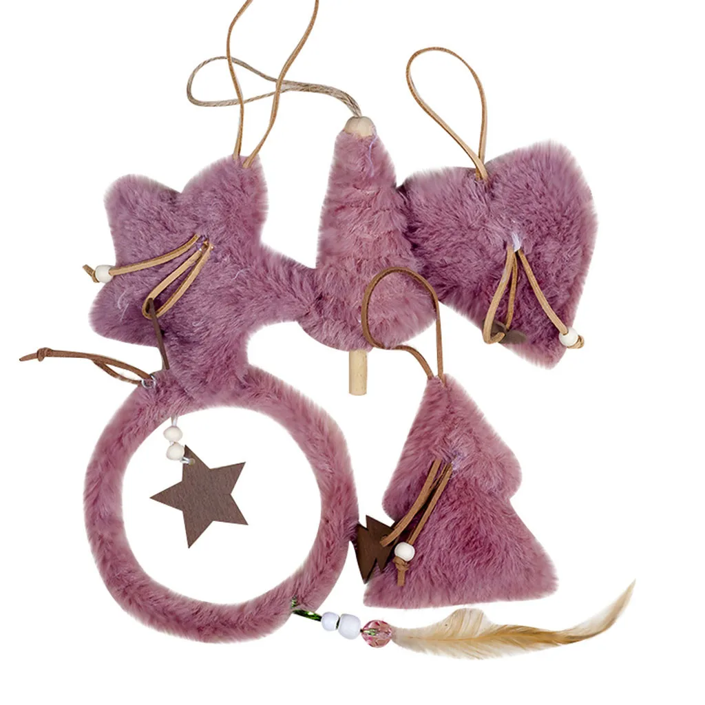 5 шт./компл. креативная плюшевая подвесная подвеска на рождественскую елку