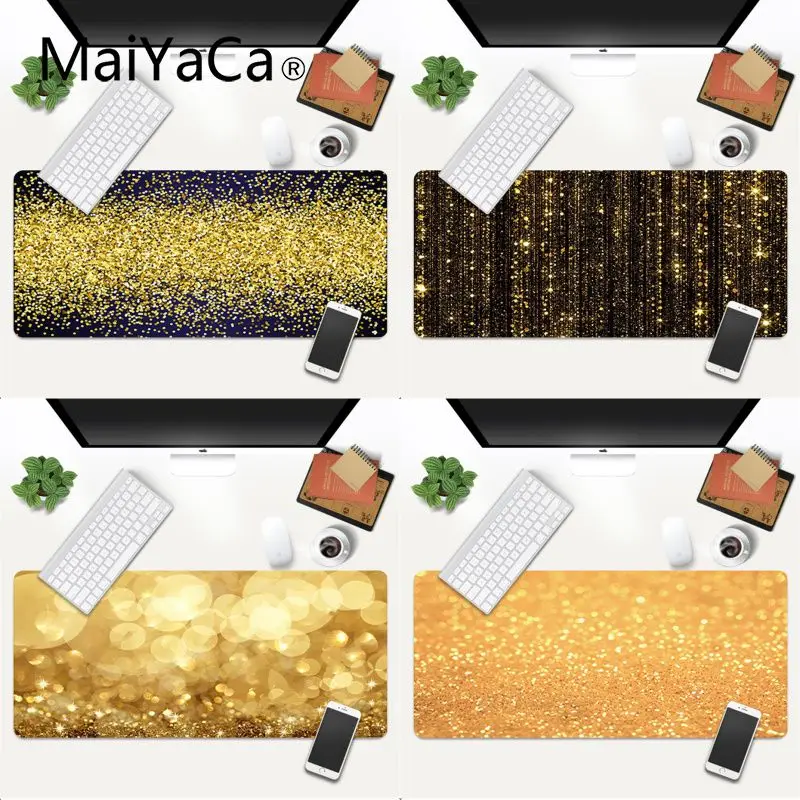 

MaiYaCa In Stocked Pink gold gamer play mats Mousepad Gaming Mouse Mat xl xxl 800x300mm for world of warcraft