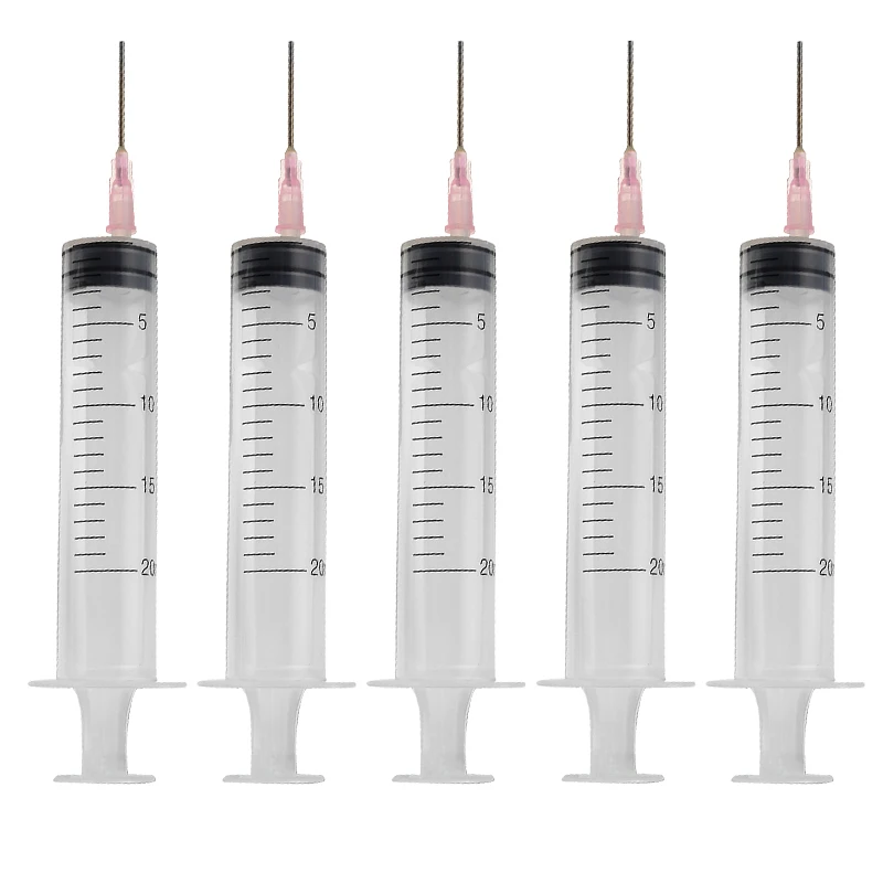 5 шт. пластиковый шприц для впрыскивания 20 мл с иглами испаритель жидкости