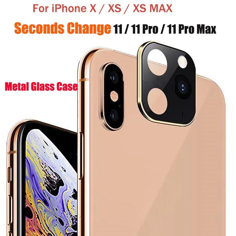 Для iPhone X XS MAX XR секундная смена 11 PRO для Apple iPhone 11Pro MAX наклейка на рассеиватель Модифицированная крышка камеры титановый сплав 10