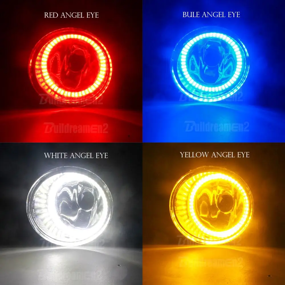 Фото Противотуманные фары Angel Eye H11, Автомобильные противотуманные фары, кольцо ореола DRL 20 Вт 12 В для Toyota Corolla Yaris Fortuner Hilux Aygo Matrix IQ Previa Verso №2