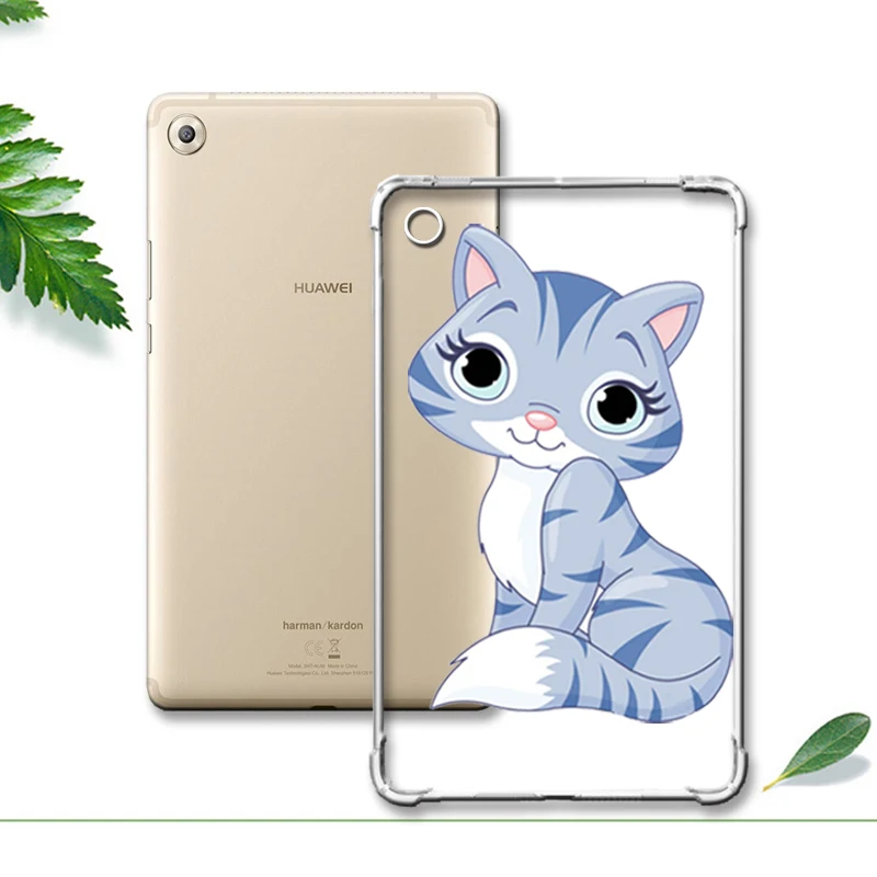 For M5 8.4 lansemao Окрашенный чехол с сопротивлением падению для huawei Mediapad Медиа Pad M3 M5 T3 8,4 10 Мягкий противоударный планшет для Honor игровой коврик 2 9,6 - Цвет: For M5 8.4 lansemao