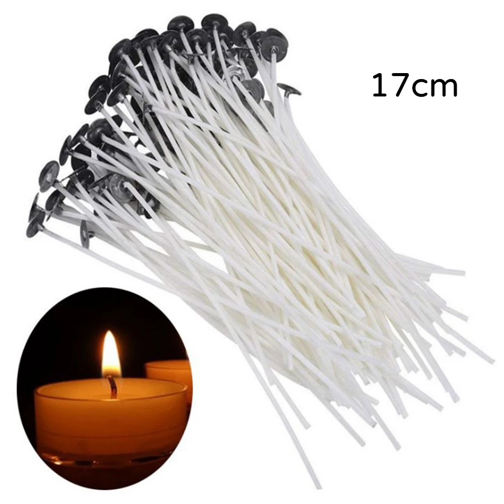 

100Pcs 21 Strands 17cm DIY Candle Wick Handmade Candle Paraffin Wick With Film Candle Cotton Supplies