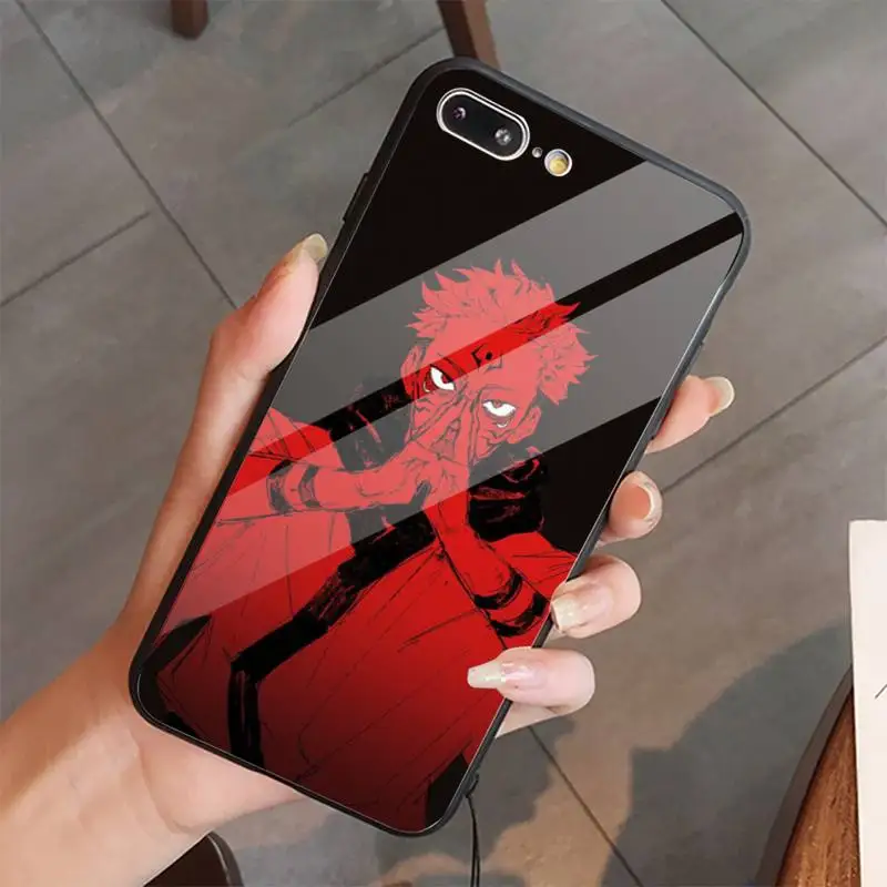

Anime Cartoon Jujutsu Kaisen Phone Case Tempered glass For iphone 5C 6 6S 7 8 plus X XS XR 11 PRO MAX