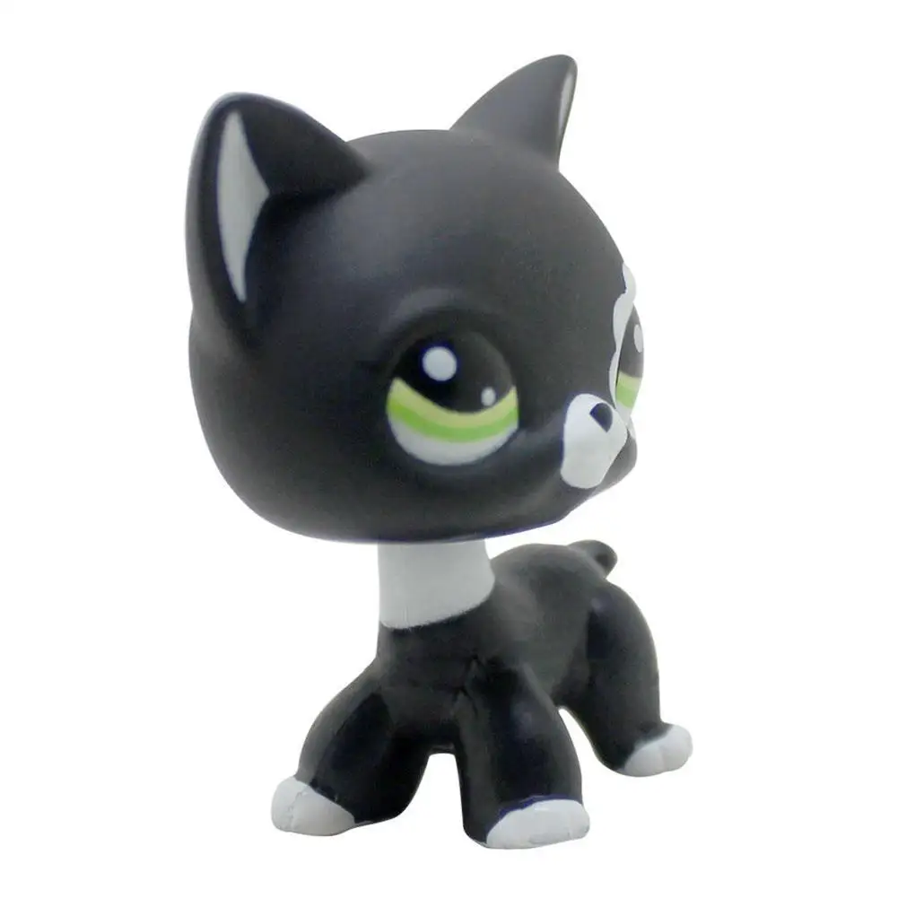 Редкий черный Кот Голубые Глаза милый котенок Littlest Pet Shop игрушки животные для