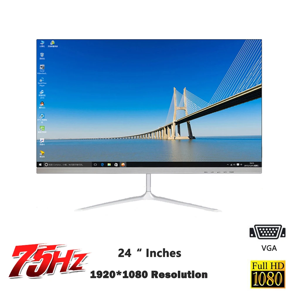 Монитор 24 дюйма светодиодный Уход за глазами монитор Full HD ips ультра тонкий без