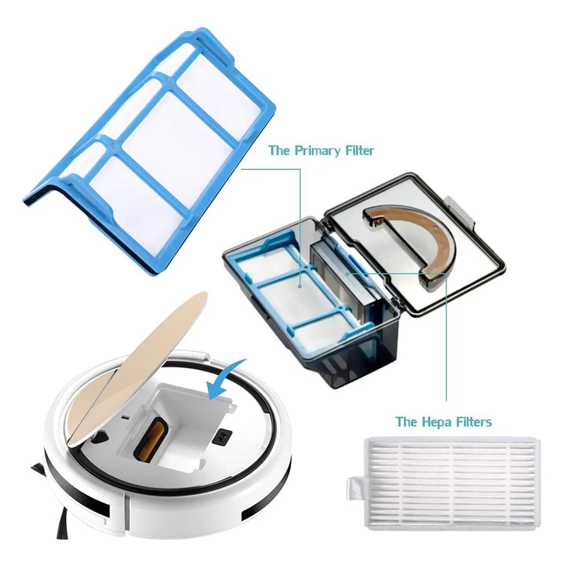 Top Sale Replacement for ILIFE V3 V3S V5 V5S Pro Robot Vacuum Cleaner 1x Primary Filter+3x Filters+6x Side Brushes | Бытовая техника