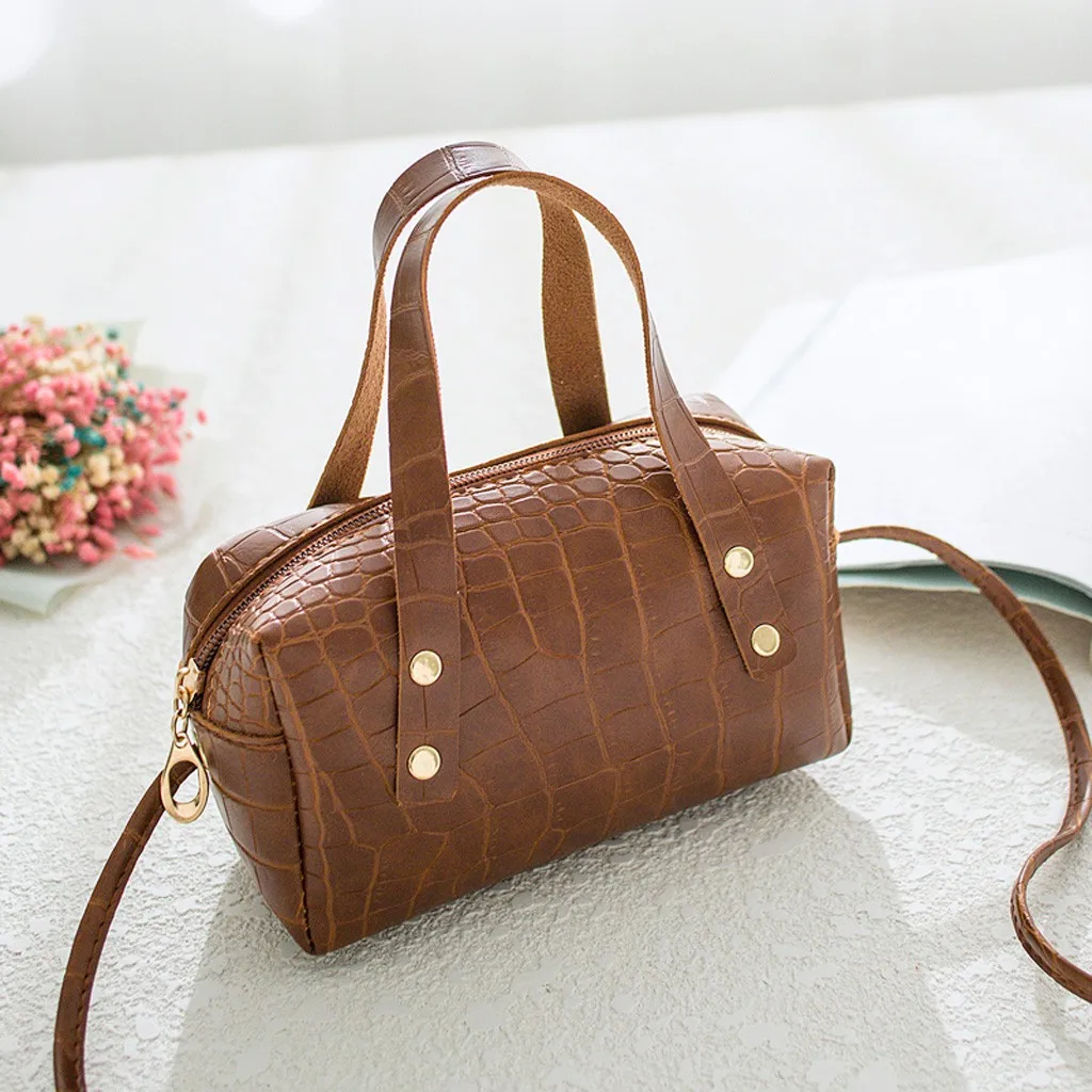 Роскошная женская сумка Кроссбоди с крокодиловым узором квадратная мессенджер