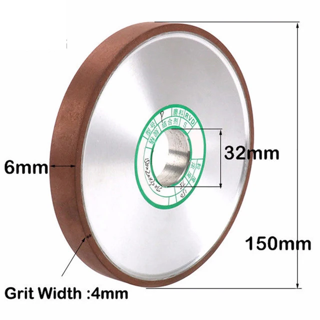 

150mm Flat Diamond Abrasive Grinding Wheel for Alloy Steel Ceramic Glass Jade CBN Grinding 150-400Grit